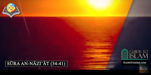 سورة النازعات (34-41) باللغة الألمانية